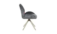 Set Masă Living Extensibilă Bej DTM0405CS Blat Ceramic cu 6 Scaune Rotative DCM0104CS Gri 9