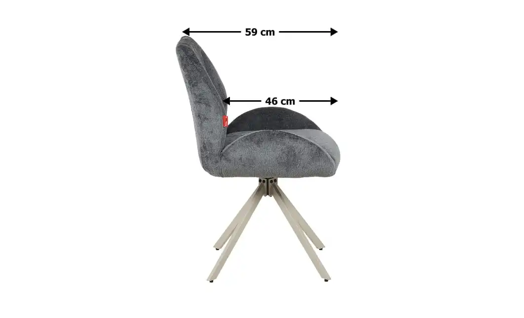 Set Masă Living Extensibilă Bej DTM0405CS Blat Ceramic cu 6 Scaune Rotative DCM0104CS Gri 10