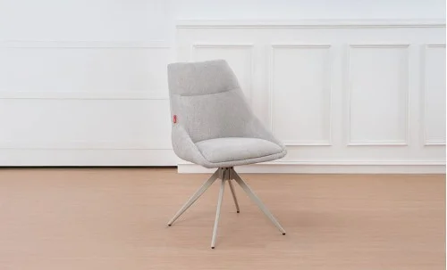 Set Masă Living Extensibilă Setul de masă extensibilă DTM0107CS Bej cu 6 scaune DCM0108CS Gri Deschis