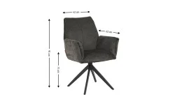 Scaun Living Rotativ DCM0601AS Gri Inchis