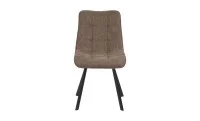 Set Masă Living Extensibilă DTM0101CS Bej cu 4 Scaune Tapițate DCM1801CF Maro