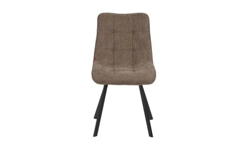 Set Masă Living Extensibilă DTM0101CS Bej cu 4 Scaune Tapițate DCM1801CF Maro