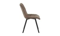 Set Masă Living Extensibilă DTM0101CS Bej cu 4 Scaune Tapițate DCM1801CF Maro