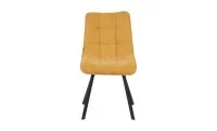 Set Masă Living Extensibilă Blat Ceramic KJT416 Alb-Cappuccino cu 4 Scaune DCM1801CF Muștar 2