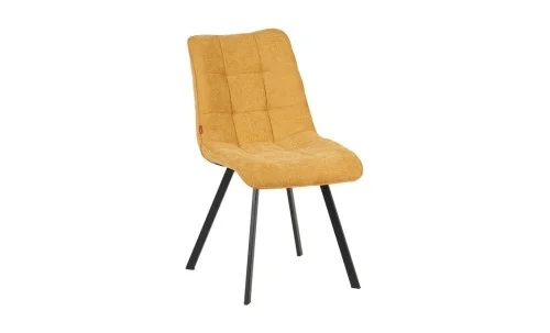 Set Masă Living Extensibilă Blat Ceramic KJT416 Alb-Cappuccino cu 4 Scaune DCM1801CF Muștar