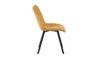 Set Masă Living Extensibilă Blat Ceramic KJT416 Alb-Cappuccino cu 4 Scaune DCM1801CF Muștar 4