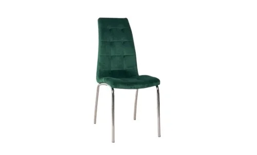 Set Masă Living Extensibilă DTM0101 Blat Ceramic Gri cu 4 Scaune Tapițate F630 Verzi