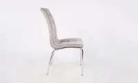 Set Masă Living Extensibilă CT163 Blat Ceramic Alb cu 4 Scaune Tapițate F630 Gri 4