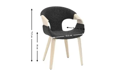 Scaun Living Tapitat JY6215X-M Gri Inchis