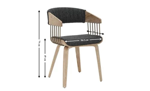 Scaun Living JY6342X-M Gri Inchis