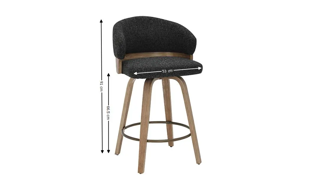 Scaun Bar JY3250X-M Gri Inchis 1
