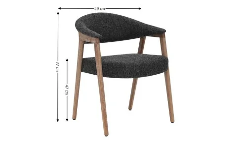 Scaun Living JY6410Q-M2 Gri Antracit