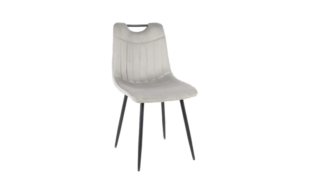 Set Masă Living Extensibilă Yense 125 Gri cu 4 Scaune Tapițate KJC0358 Gri