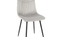 Set Masă Living Extensibilă Yense 125 Gri cu 4 Scaune Tapițate KJC0358 Gri