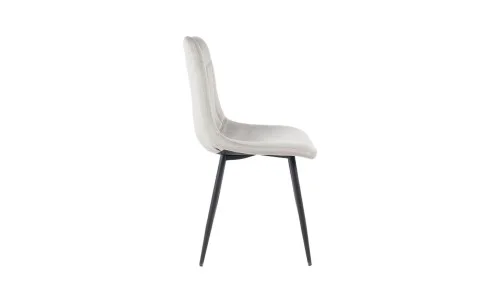 Set Masă Living Extensibilă Yense 125 Gri cu 4 Scaune Tapițate KJC0358 Gri