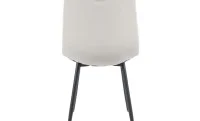 Set Masă Living Extensibilă Yense 125 Gri cu 4 Scaune Tapițate KJC0358 Gri