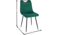 Set Masă Living Extensibilă DTM0101 Blat Ceramic Gri cu 4 Scaune Tapițate KJC0358 Verzi 8