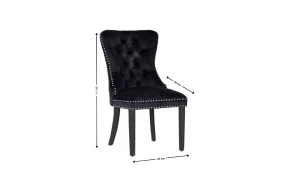 Scaun Living KJC005 Negru/Negru