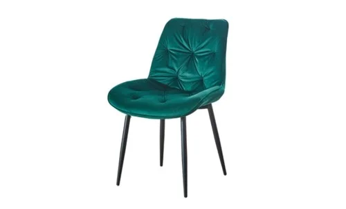 Set Masă Living Extensibilă Yense 125 Gri Lagun cu 4 Scaune Tapițate KJC0357 Verzi