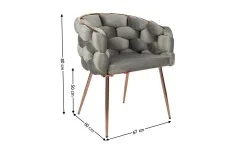 Scaun Living Tapitat KJC17 Gri