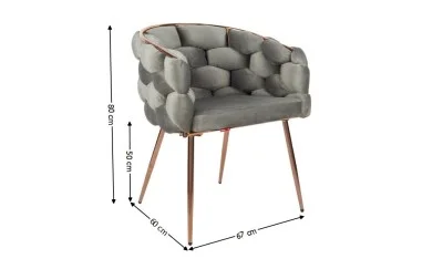 Scaun Living Tapitat KJC17 Gri