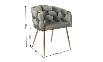 Scaun Living Tapitat KJC17 Gri