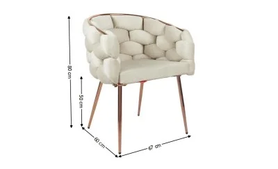 Scaun Living Tapitat KJC17 Bej 