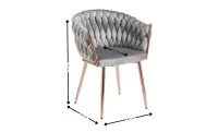 Scaun Living Tapitat KJC16 Gri 1