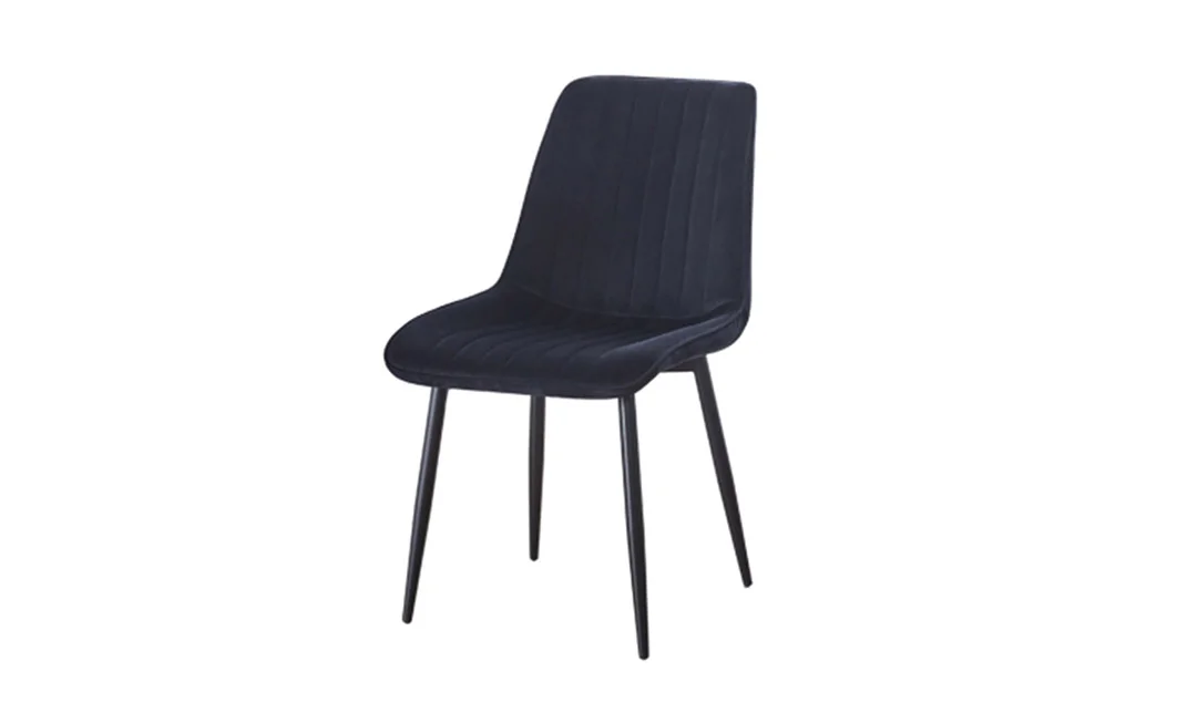 Set Masă Living Extensibilă KJT380 Blat Lucios Alb cu 4 Scaune Tapițate KJC176 Negre 8