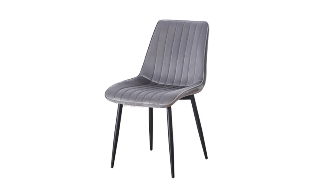Set Masă Living Extensibilă KJT4711-1 Alb cu 4 Scaune KJC176 Gri 9