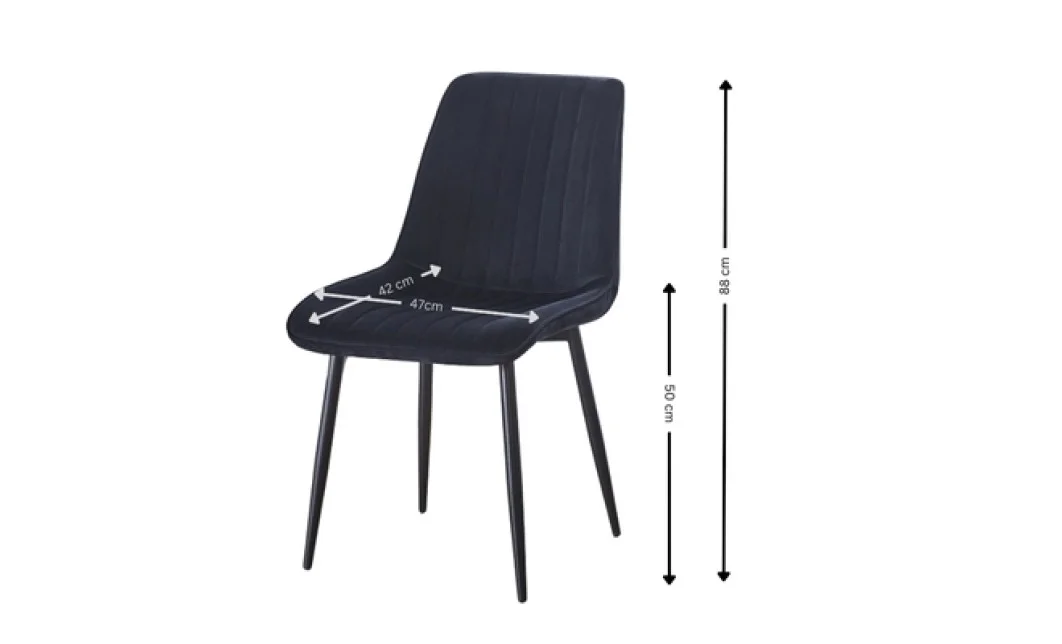 Set Masă Living Extensibilă KJT546 Gri cu 4 Scaune Tapițate KJC176 Negre