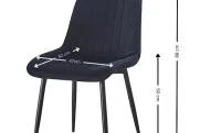 Set Masă Living Extensibilă KJT546 Gri cu 4 Scaune Tapițate KJC176 Negre