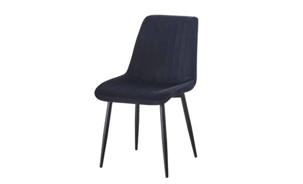 Set Masă Living Extensibilă KJT546 Gri cu 4 Scaune Tapițate KJC176 Negre