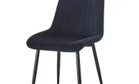 Set Masă Living Extensibilă KJT546 Gri cu 4 Scaune Tapițate KJC176 Negre