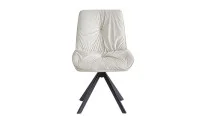 Set Masă Living Extensibilă Blat Ceramic KJT416 Alb-Cappuccino cu 4 Scaune KJC0356 Bej 5