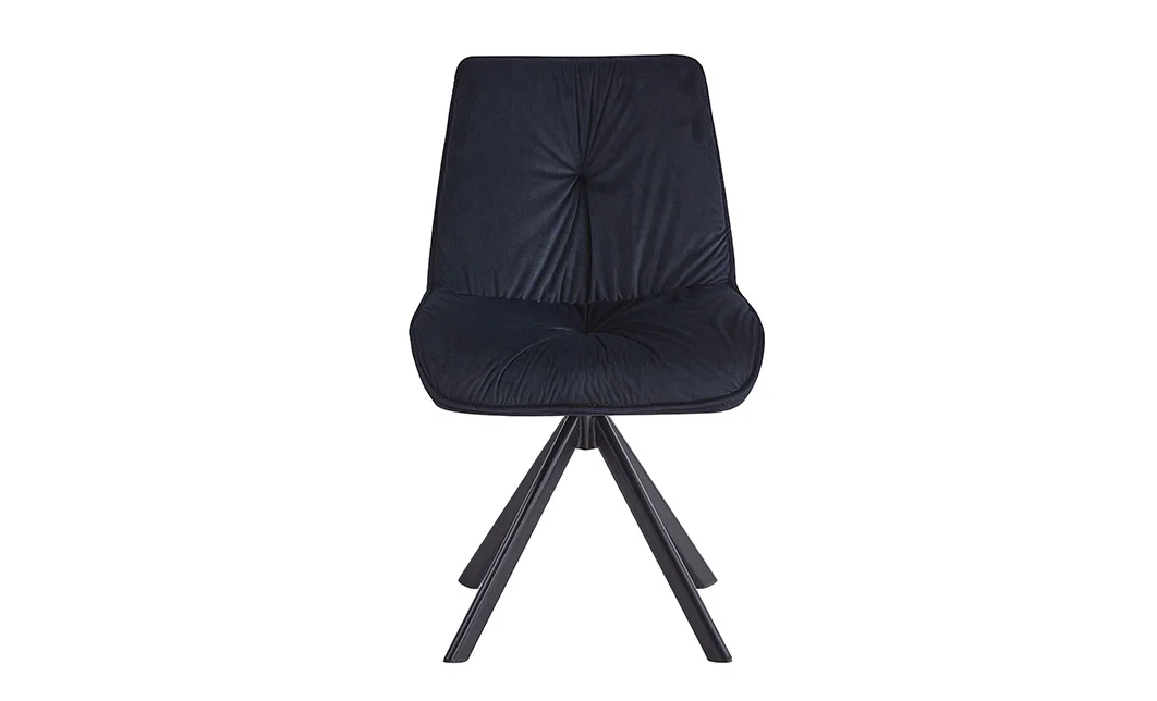 Set Masă Living Extensibilă KJT546 Gri cu 4 Scaune Tapițate KJC356 Negre