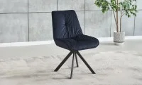 Set Masă Living Extensibilă KJT4711-1 Alb cu 4 Scaune Tapițate KJC356 Negre