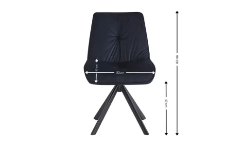 Set Masă Living Extensibilă KJT380 Blat Lucios Alb cu 6 Scaune Rotative KJC356 Negre