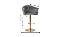 Scaun Bar KJC362 Gri 1