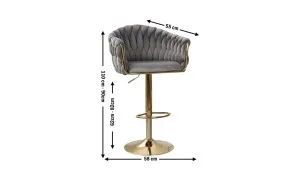 Scaun Bar KJC362 Gri