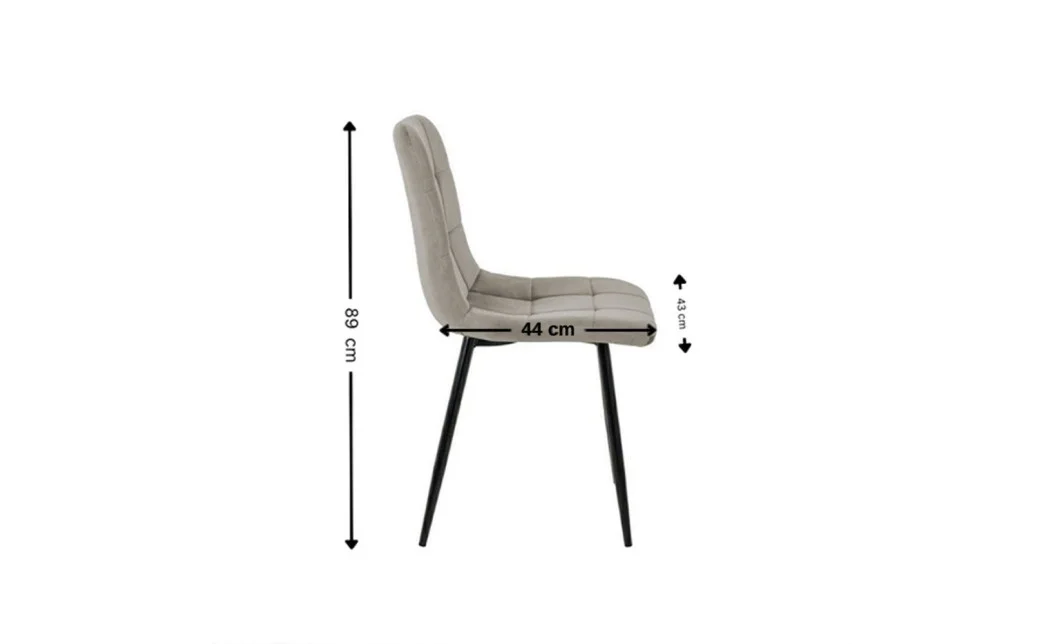 Set Masă Living Extensibilă DTM0101 Blat Ceramic Gri cu 4 Scaune Tapițate KJC37 Bej 5