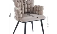 Scaun Living Tapitat KJC374 Bej 1