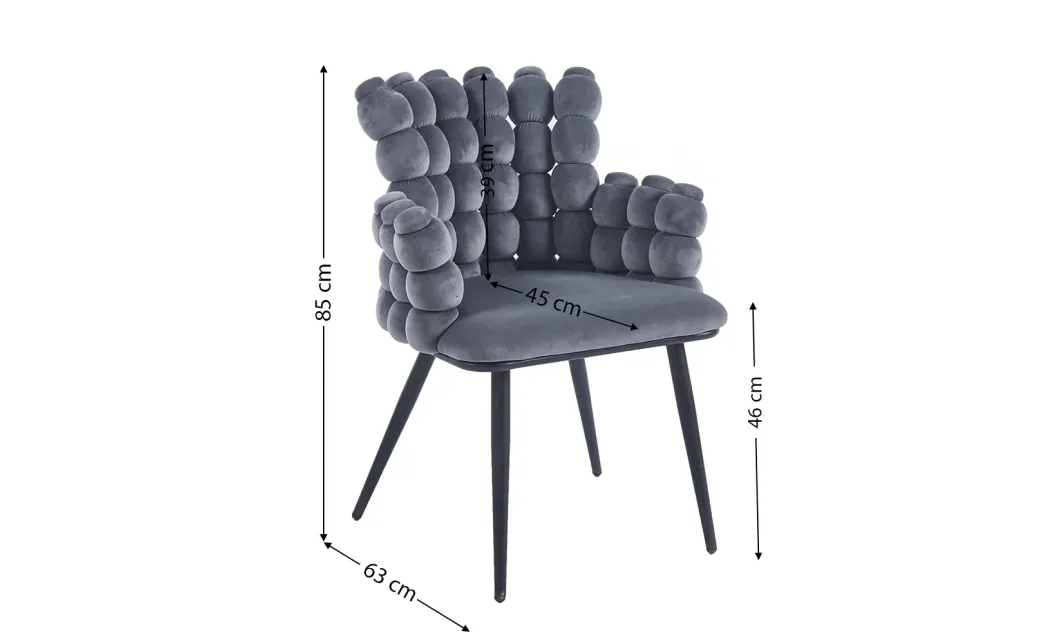 Scaun Living Tapitat KJC374 Gri 1