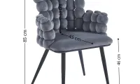 Scaun Living Tapitat KJC374 Gri 1