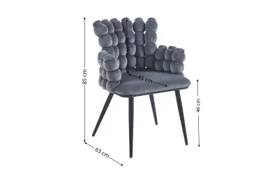 Scaun Living Tapitat KJC374 Gri