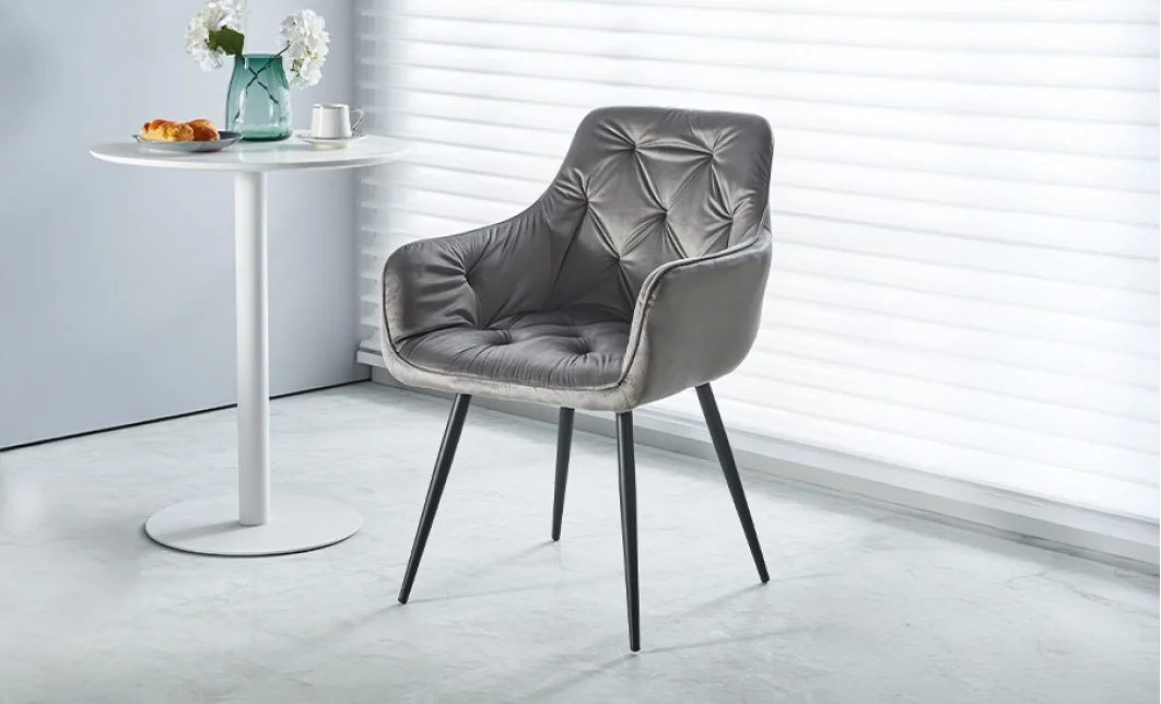 Scaun Living Tapitat KJC38 Gri