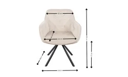 Scaun Living Tapitat KJC3849, Bej