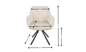 Scaun Living Tapitat KJC3849, Bej