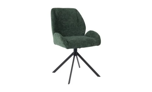 Set Masă Living Extensibilă KJT4711-1 Alb cu 4 Scaune Tapițate KJC4347 Verde