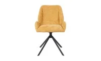 Set Masă Living Extensibilă KJT380 Blat Lucios Alb cu 4 Scaune Tapițate KJC4347 Galbene 8